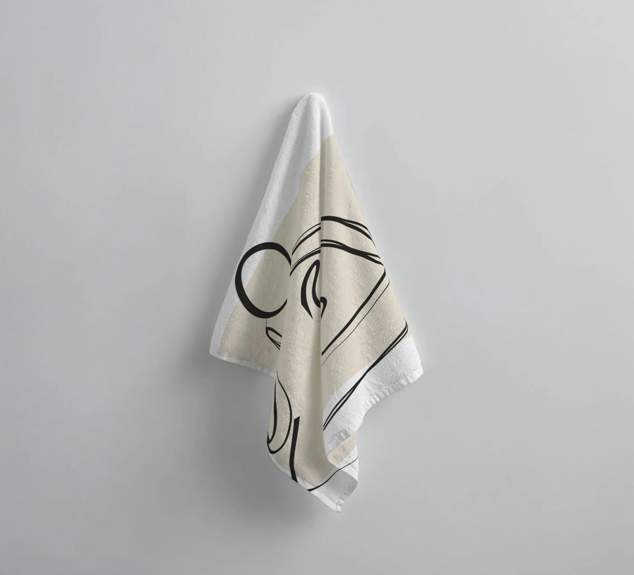Abstract Figure Art 2 towel by Flow Line
