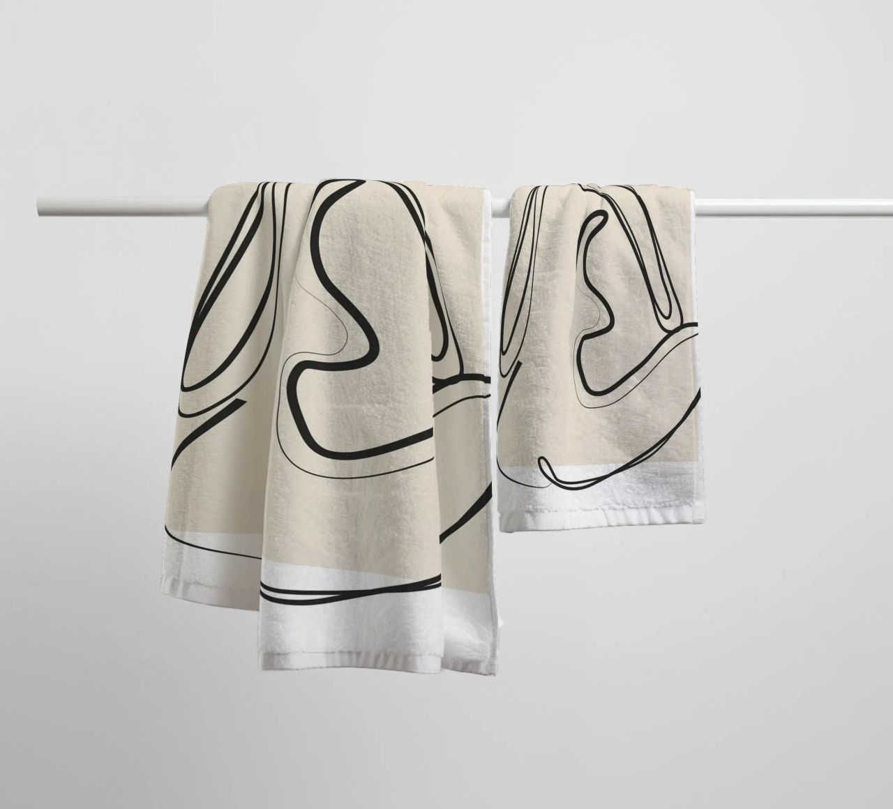 Abstract Figure Art 2 towel by Flow Line
