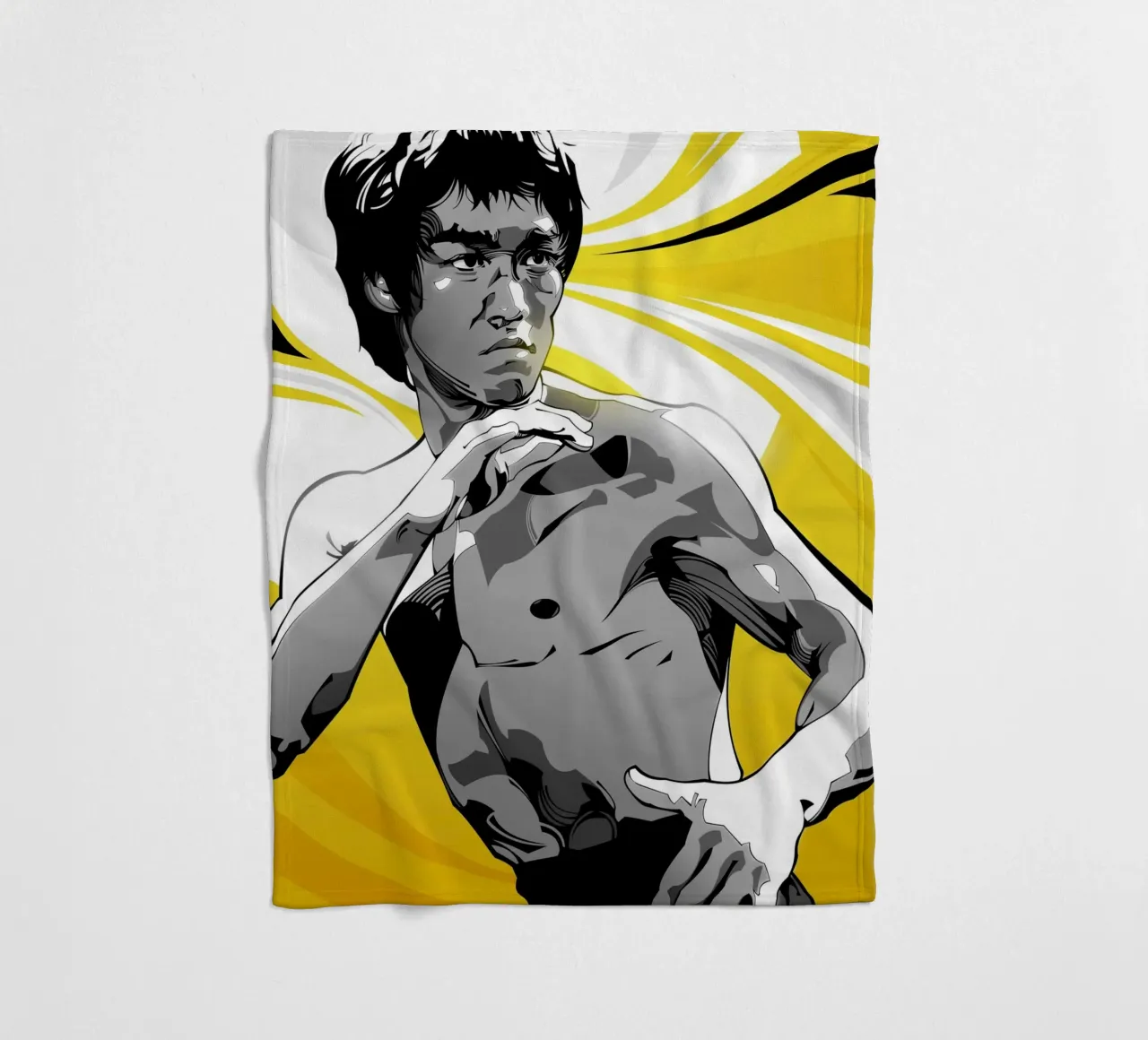 Bruce Lee VI fleece blanket by nabakumov