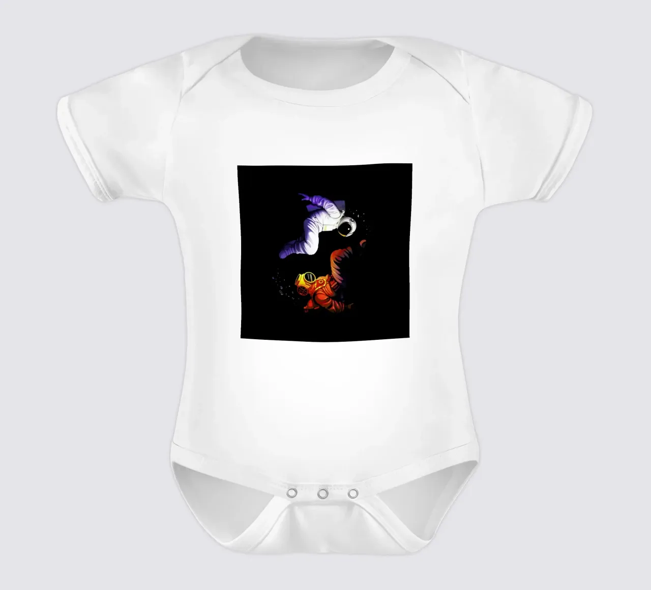Yin Yang Astronaut Scuba body neonato maniche corte da Tobe Fonseca
