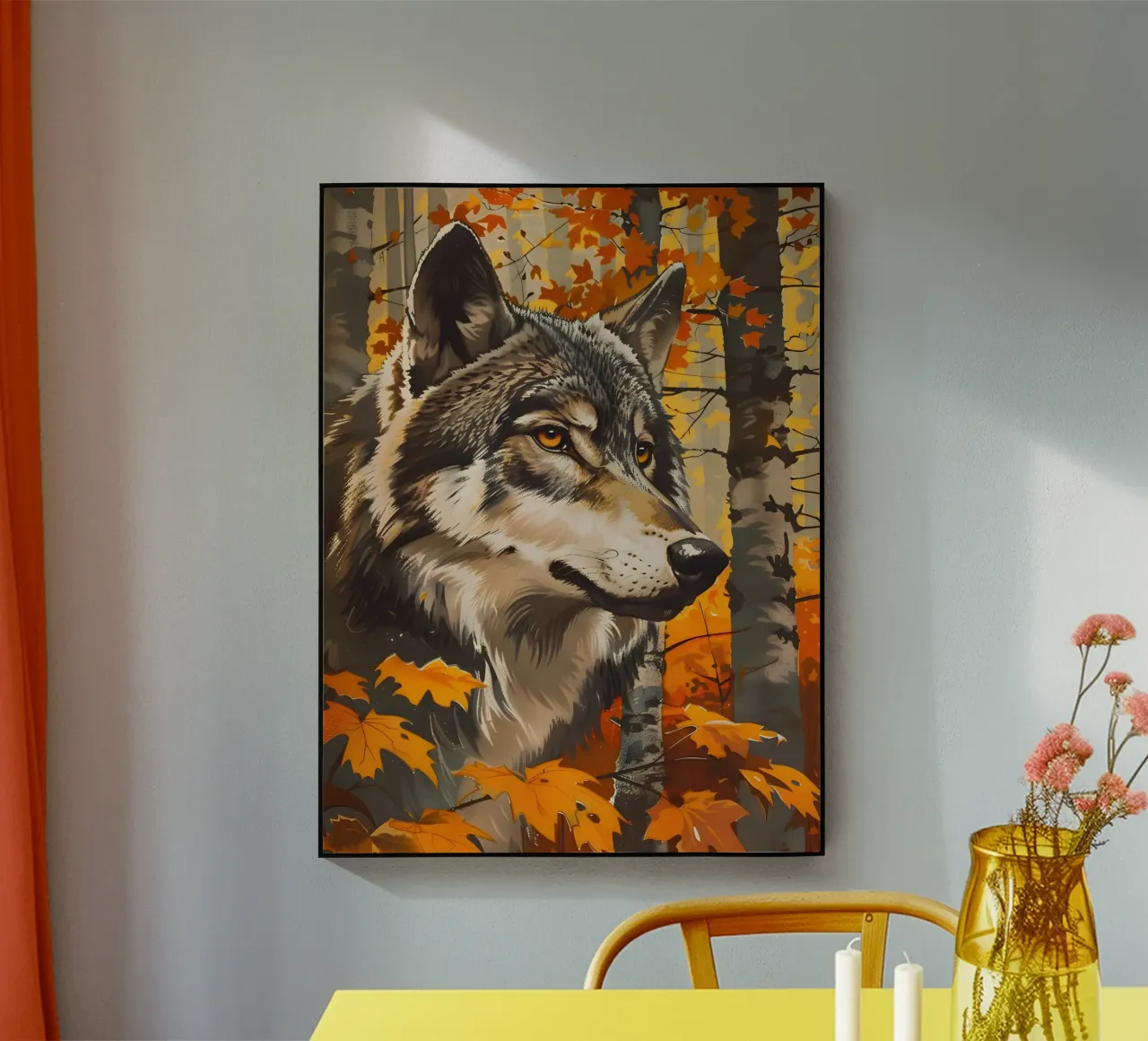 Wolf Herbst Portrait plexiglass da Vintage Animal Art