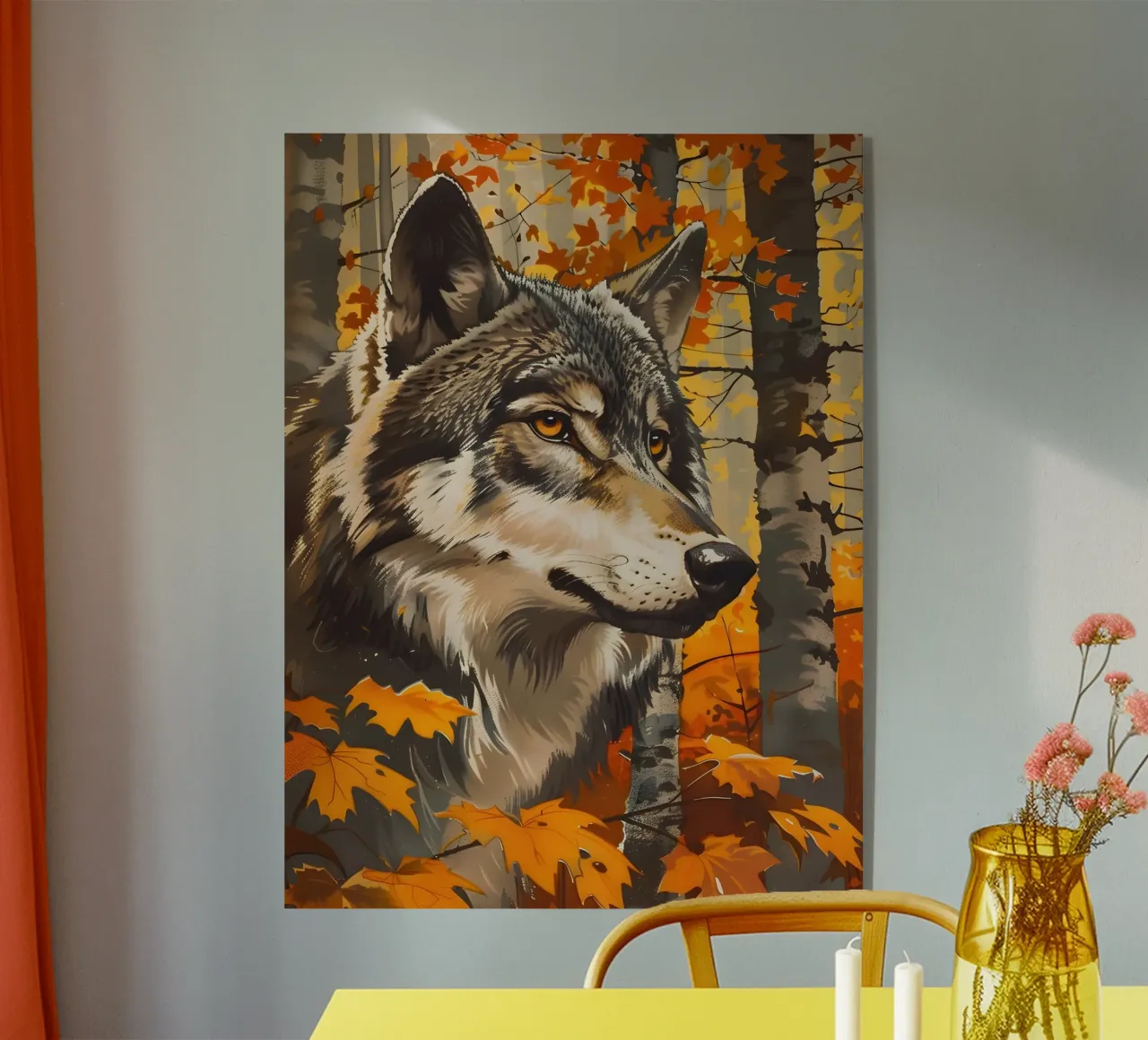 Wolf Herbst Portrait plexiglass da Vintage Animal Art
