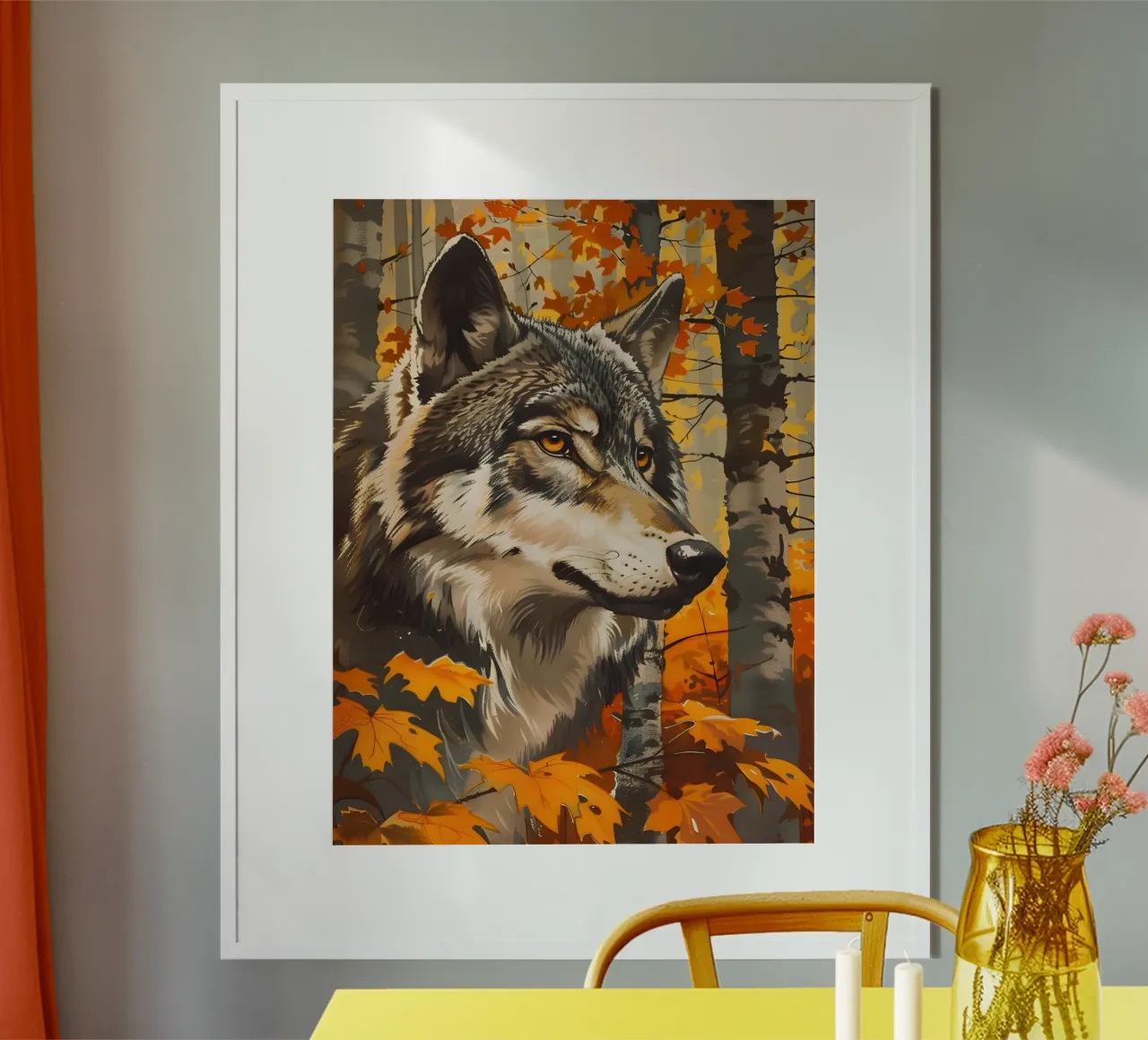 Wolf Herbst Portrait poster con telaio in alluminio da Vintage Travel Art