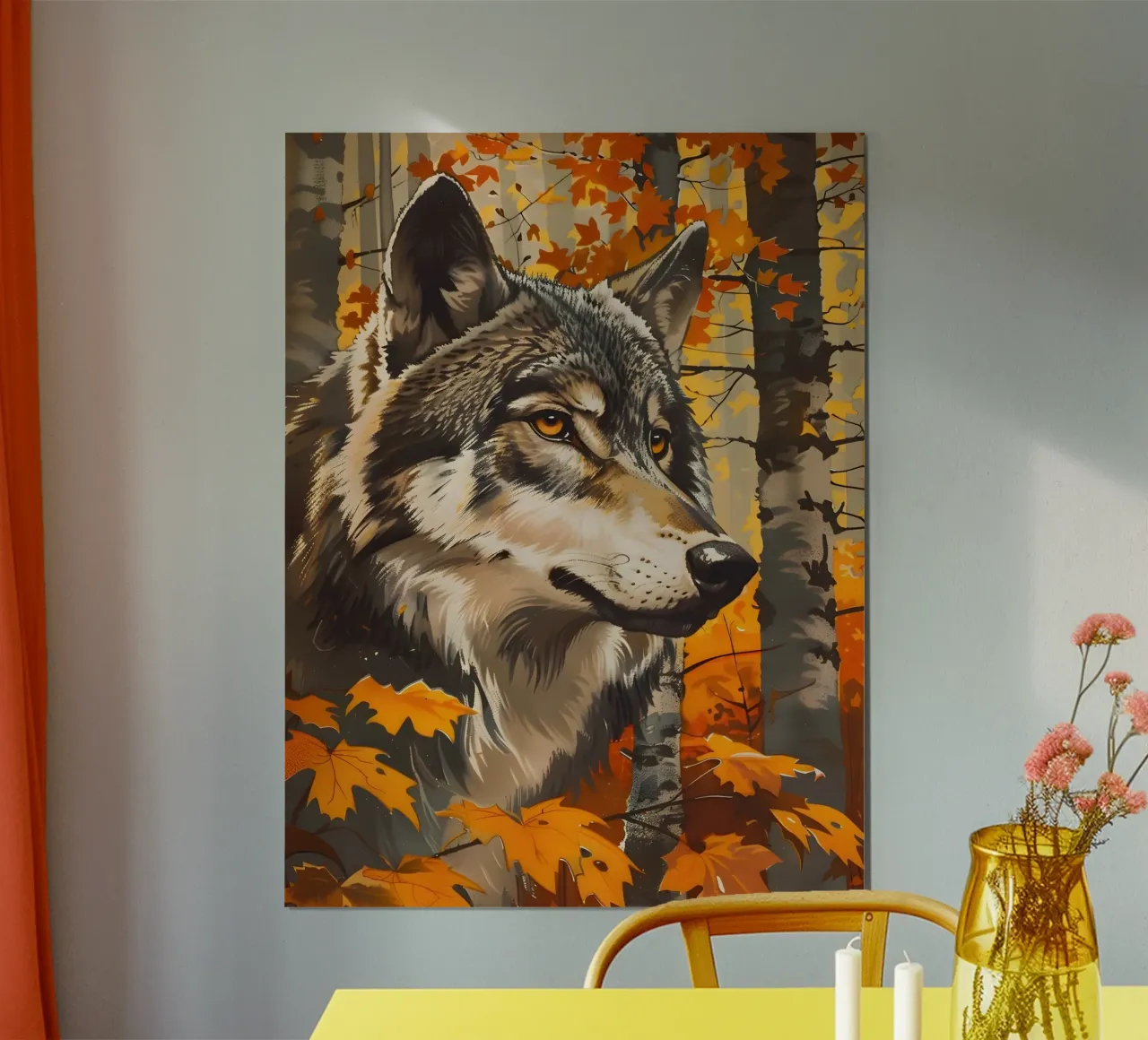 Wolf Herbst Portrait poster con telaio in alluminio da Vintage Travel Art