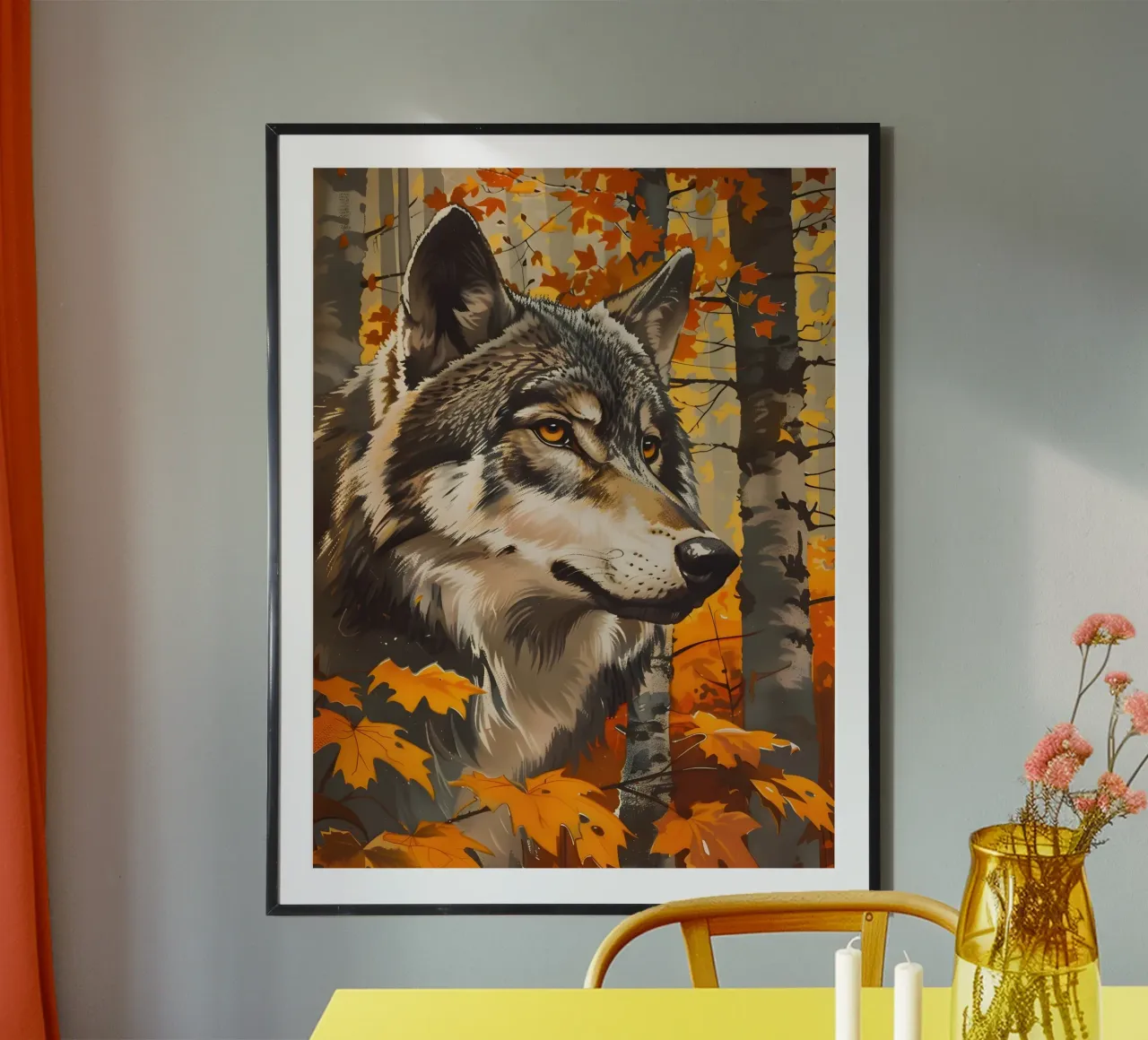 Wolf Herbst Portrait poster con telaio in alluminio da Vintage Travel Art
