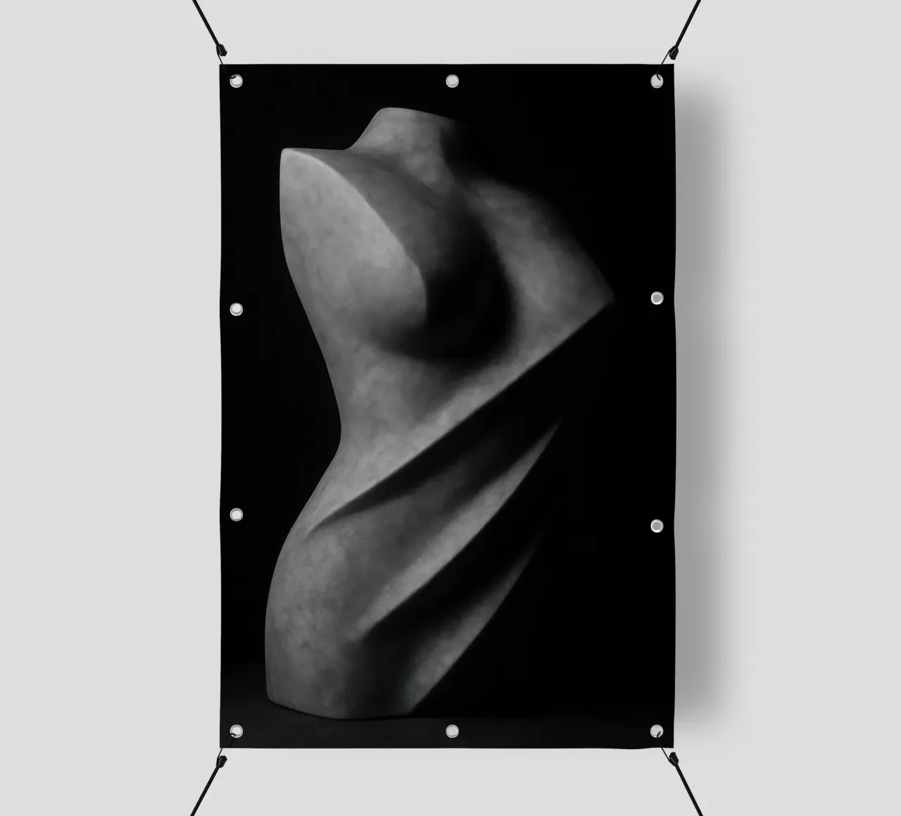 Corpo marmorizzato - Sensualità cruda telo in pvc da Black & White