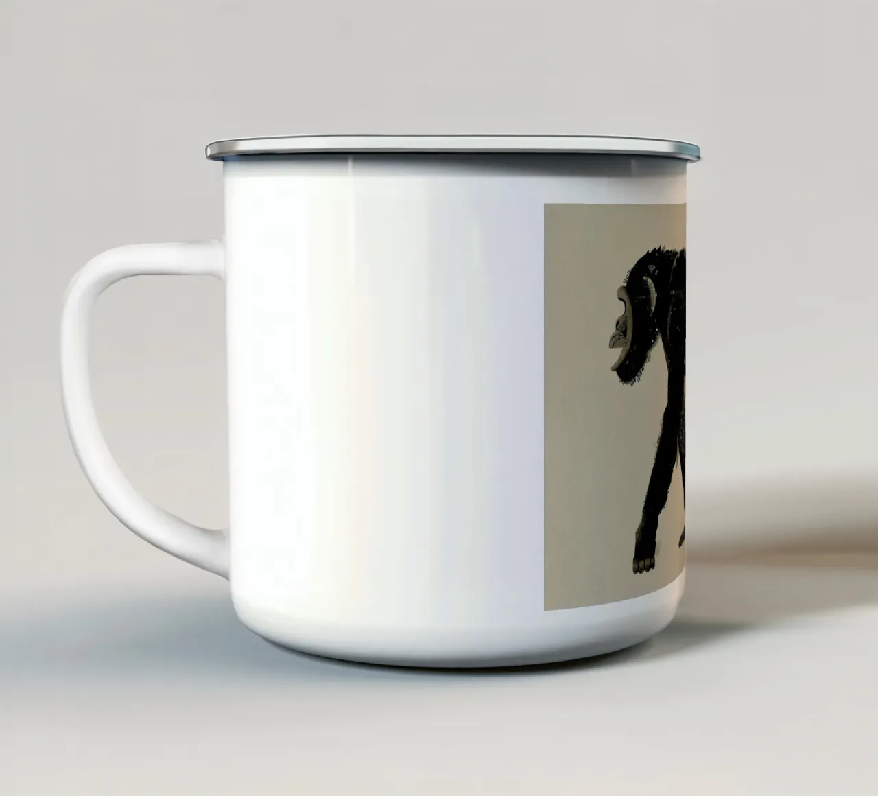 Chimp tazza in smalto da Dieter Braun