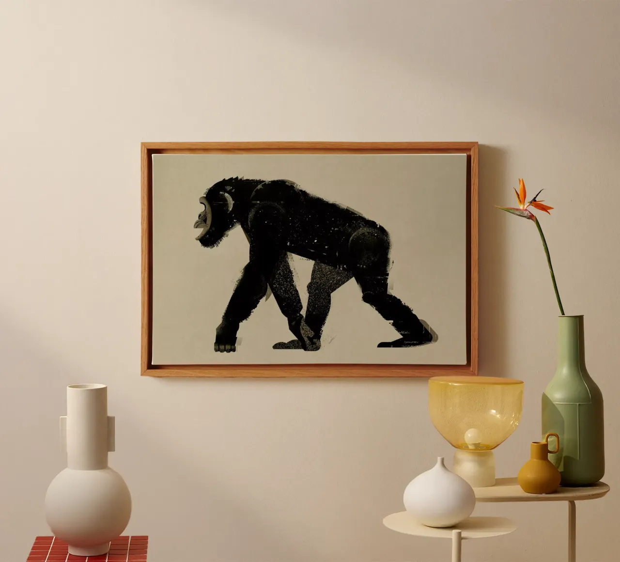 Chimp tela con Cornice a cassetta da Dieter Braun