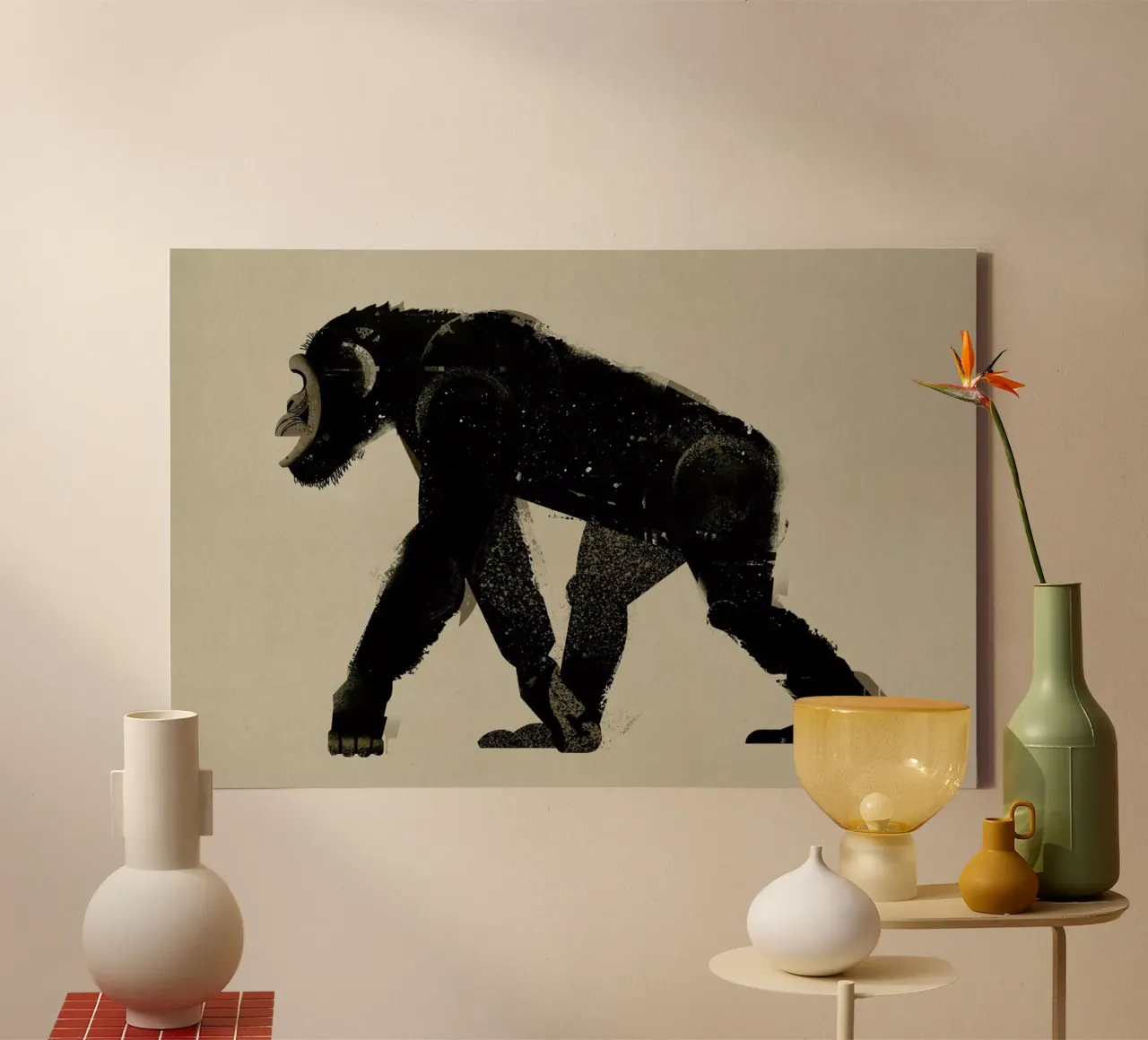 Chimp tela con Cornice a cassetta da Dieter Braun