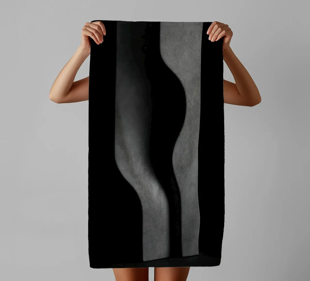 Carnal verticality and mineral silence towel by Black & White
