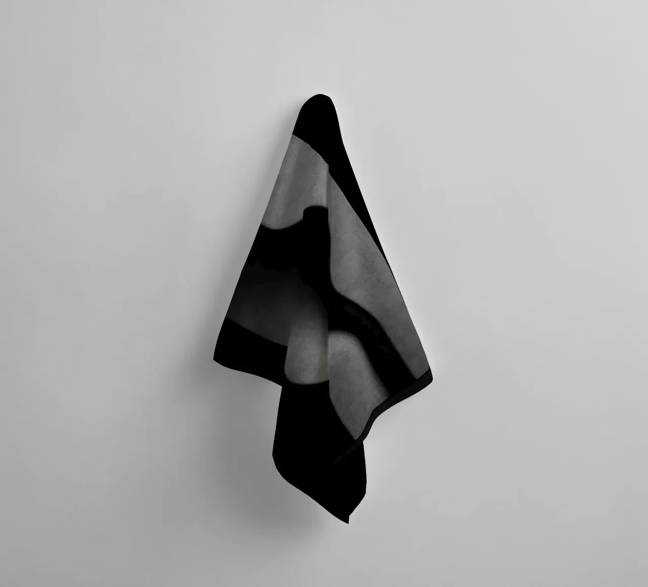 Carnal verticality and mineral silence towel by Black & White