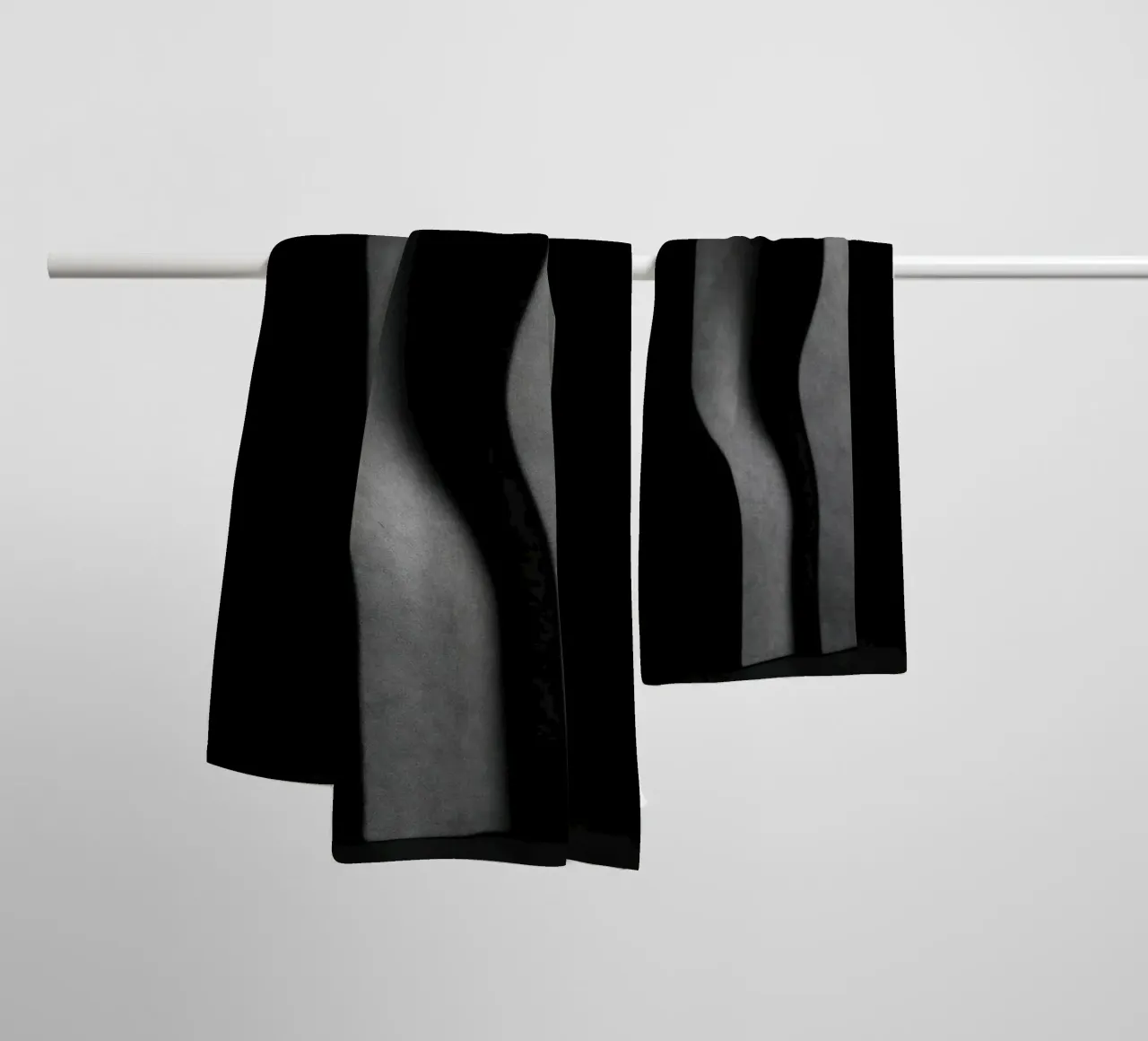 Carnal verticality and mineral silence towel by Black & White