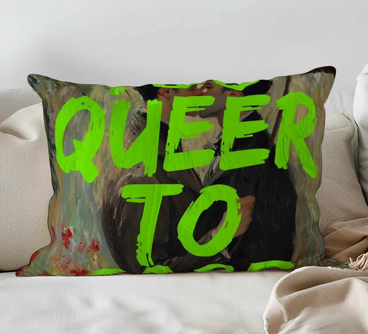 too queer to care cuscino da fraeuleinvonfuchs