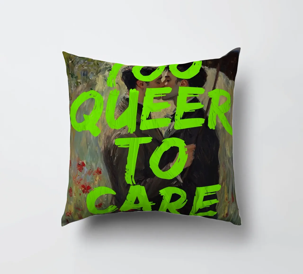 too queer to care cuscino da fraeuleinvonfuchs
