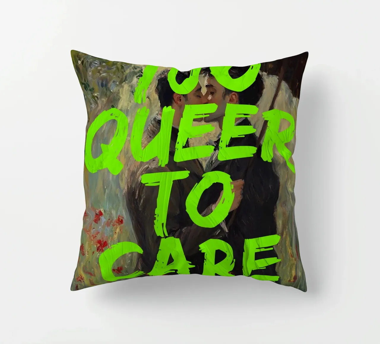 too queer to care cuscino da fraeuleinvonfuchs