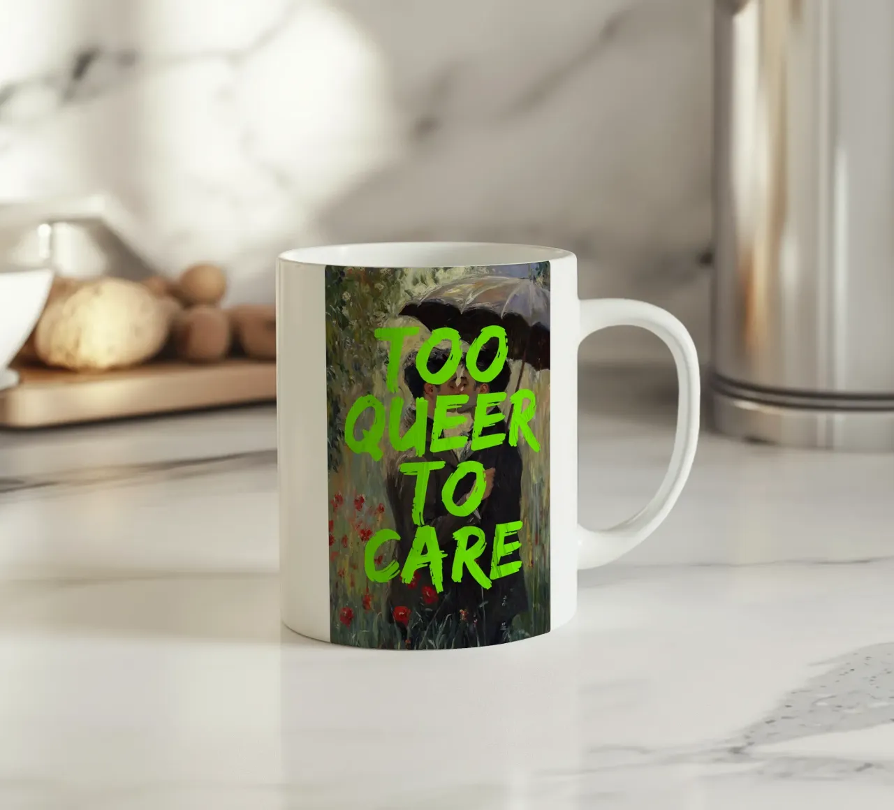 too queer to care tazza in ceramica da fraeuleinvonfuchs