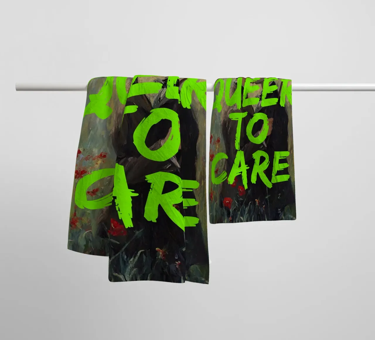 too queer to care badhanddoek van fraeuleinvonfuchs