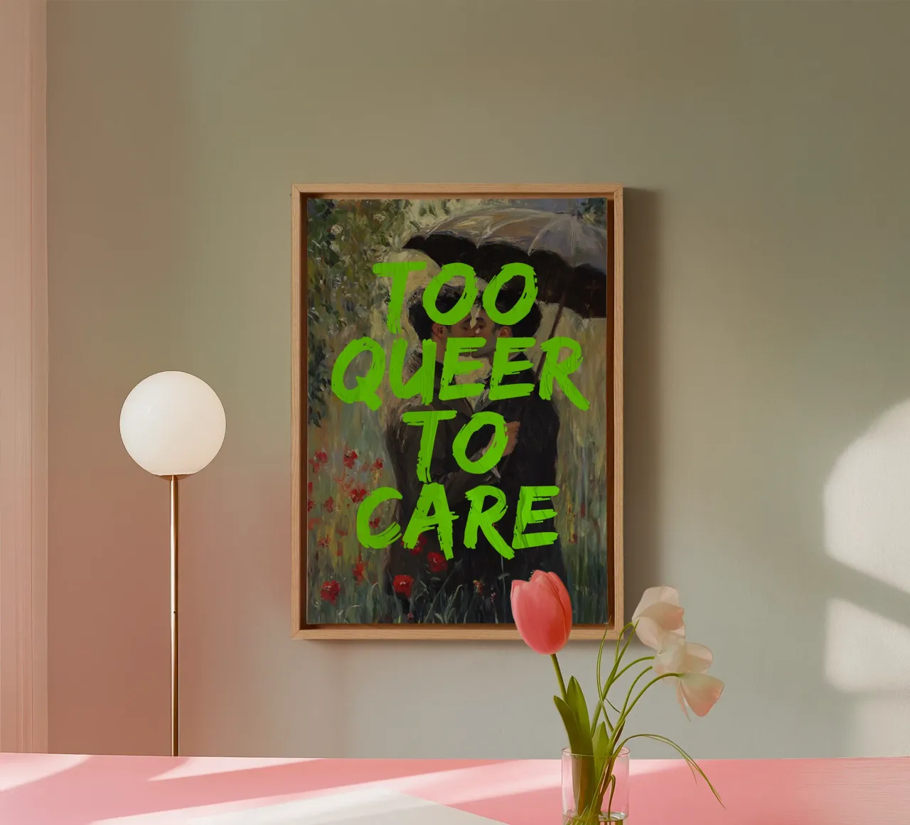 too queer to care canvas van fraeuleinvonfuchs