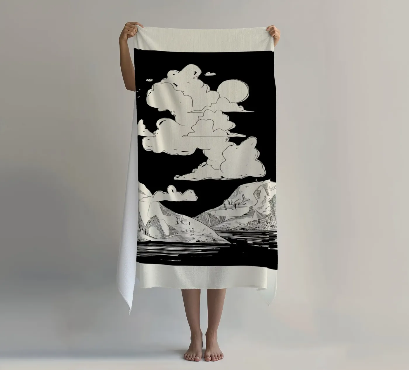 Shapeshifting strandhanddoek van Graphite