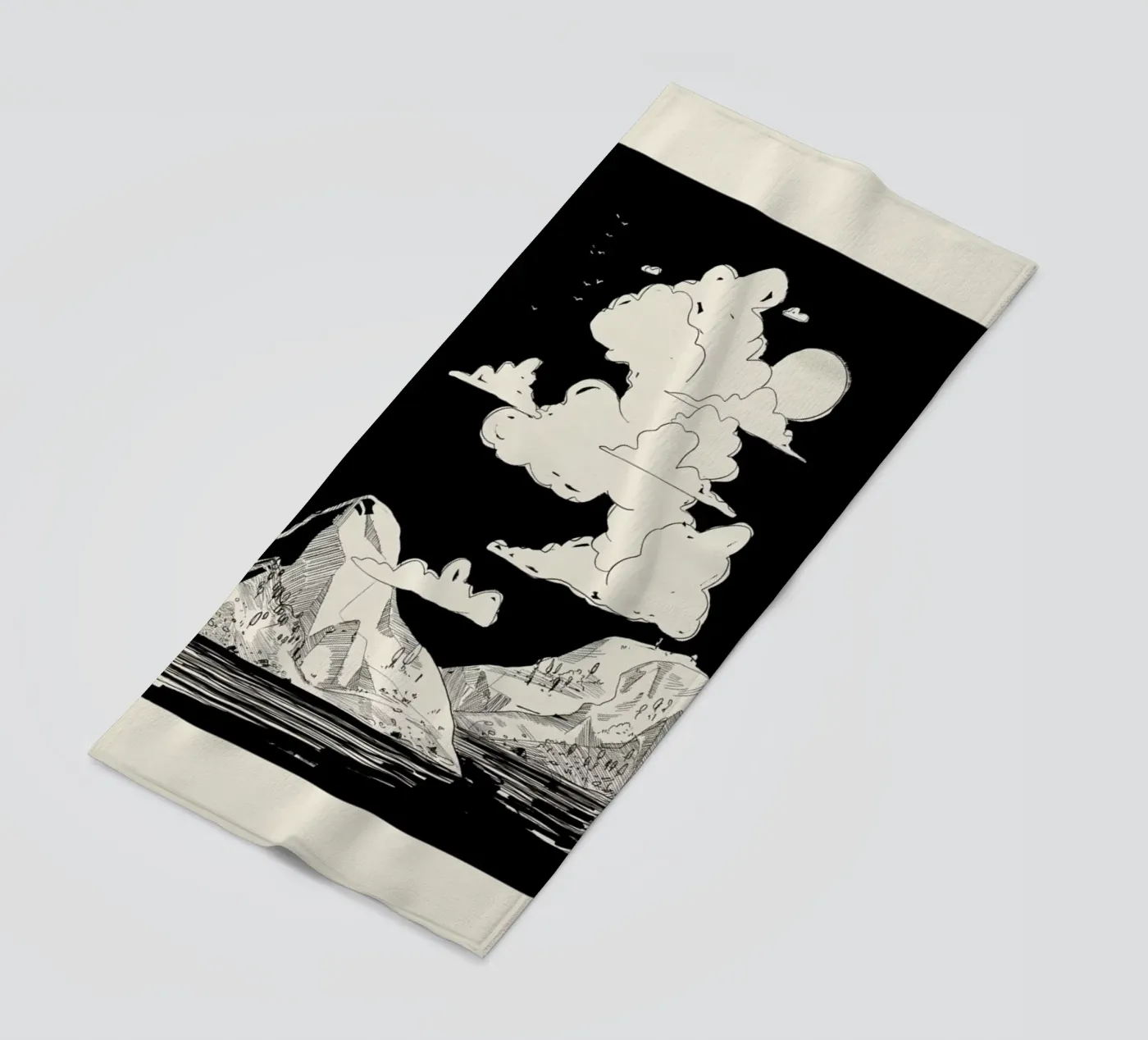 Shapeshifting strandhanddoek van Graphite