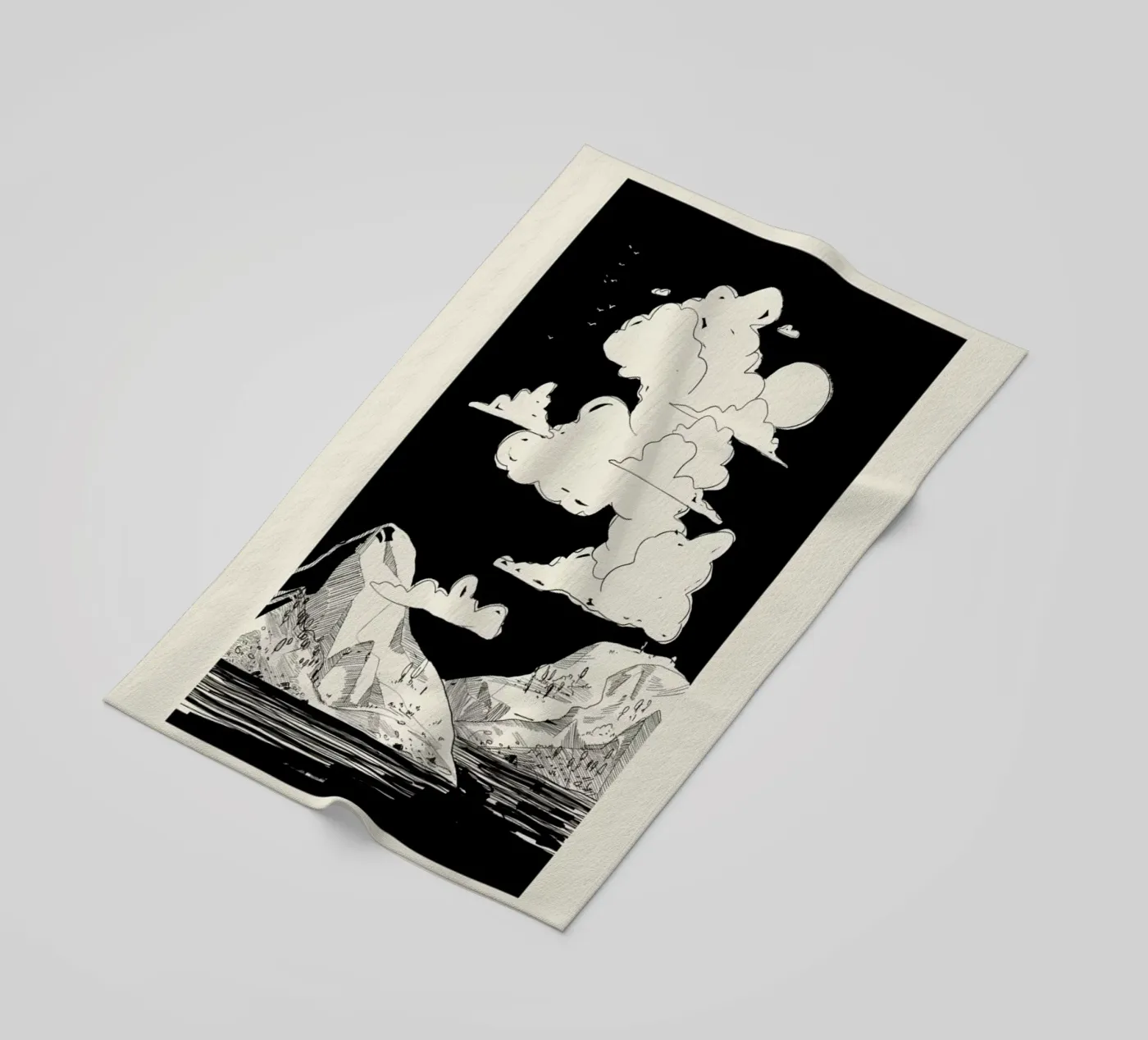 Shapeshifting strandhanddoek van Graphite