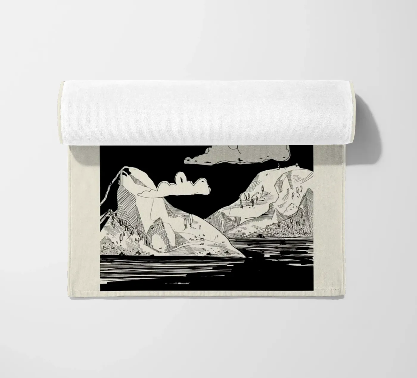 Shapeshifting strandhanddoek van Graphite