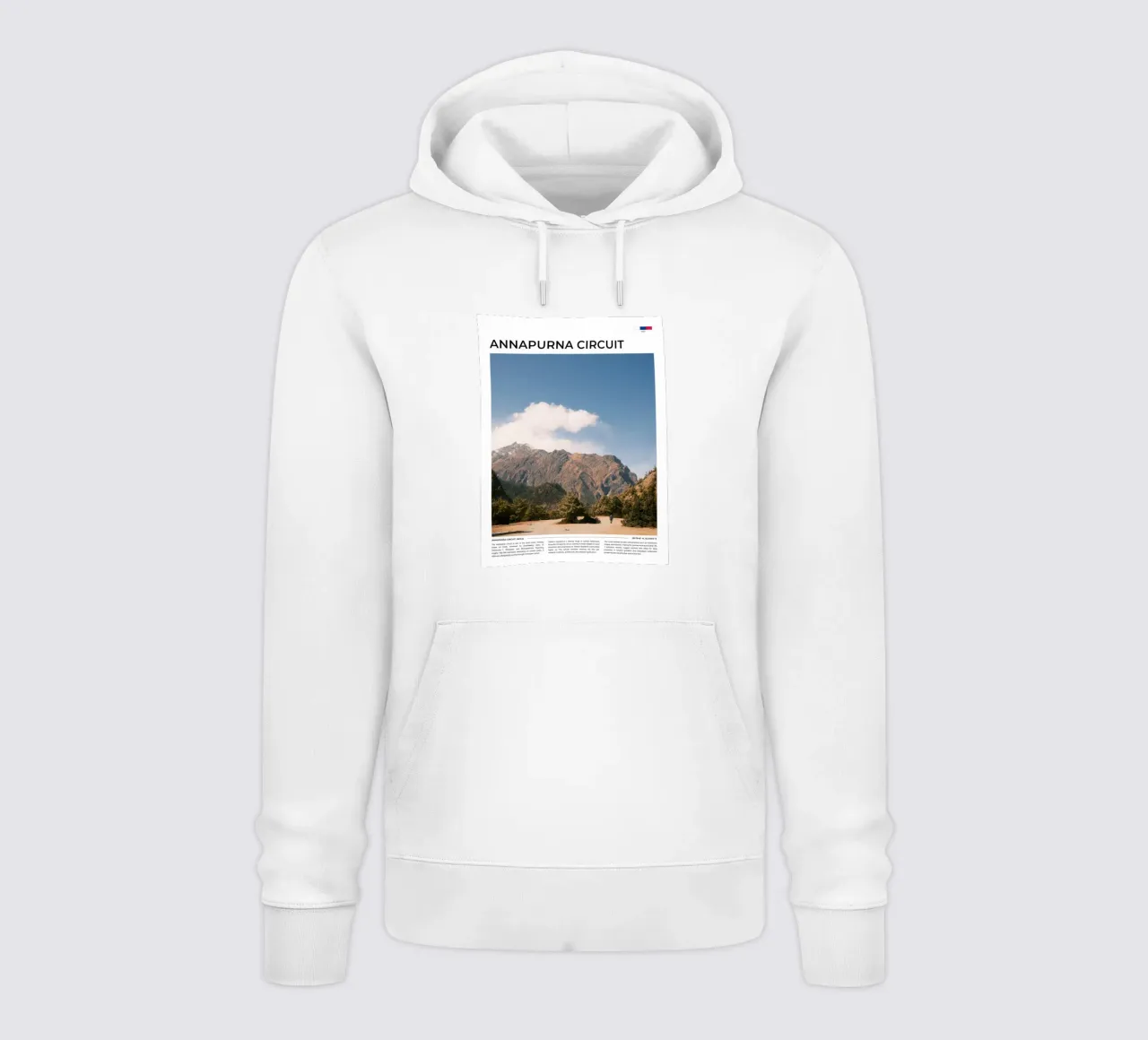 Annapurna Circuit II: Typography felpa con cappuccio da FujiType