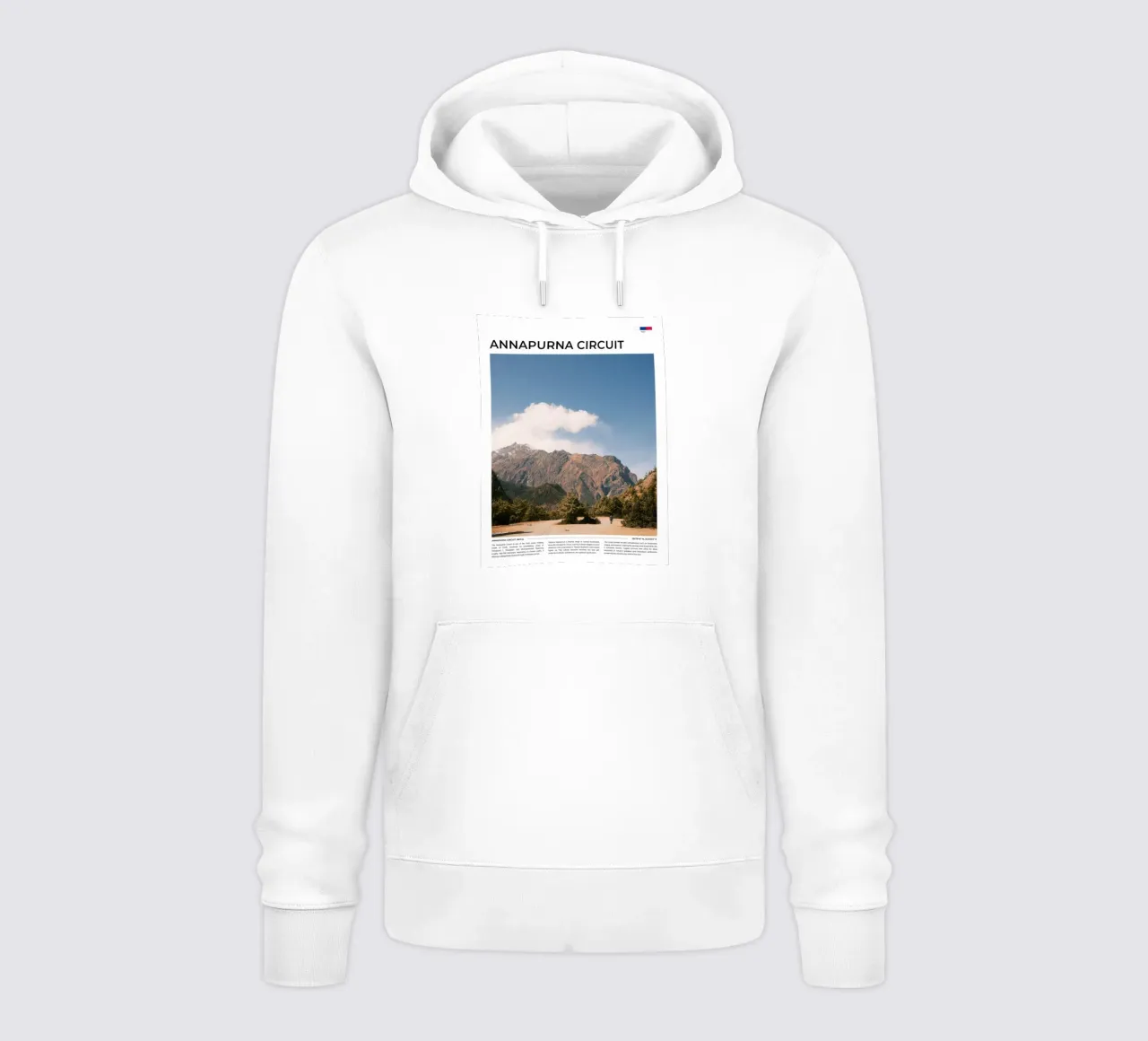 Annapurna Circuit II: Typography felpa con cappuccio da FujiType