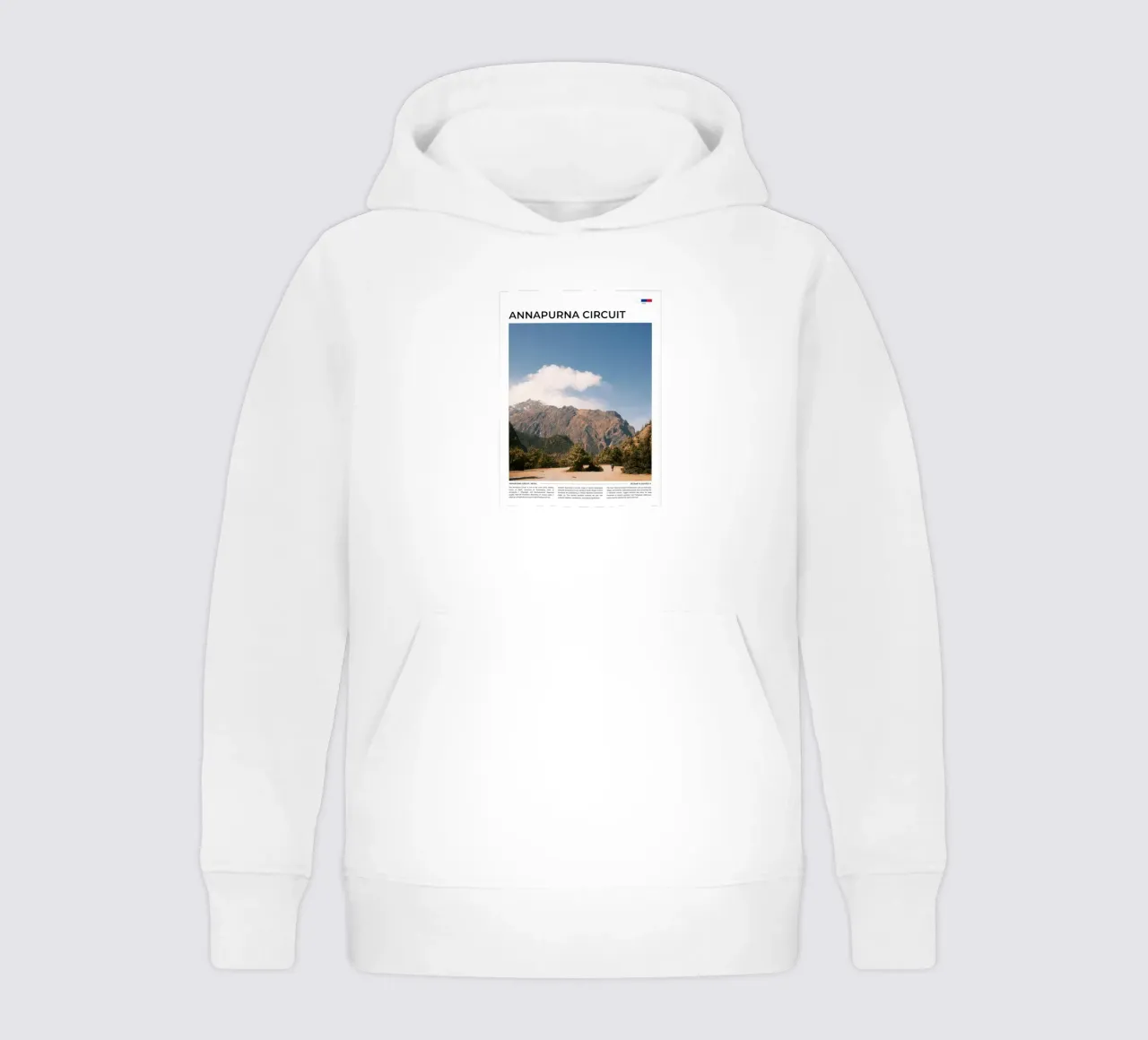 Annapurna Circuit II: Typography felpa bambino con cappuccio da FujiType