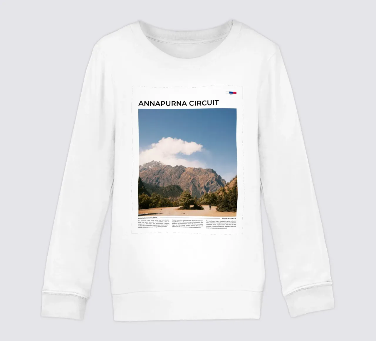 Annapurna Circuit II: Typography felpa bambino da FujiType