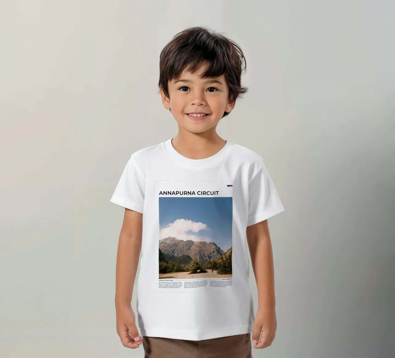 Annapurna Circuit II: Typography t-shirt bambini da FujiType