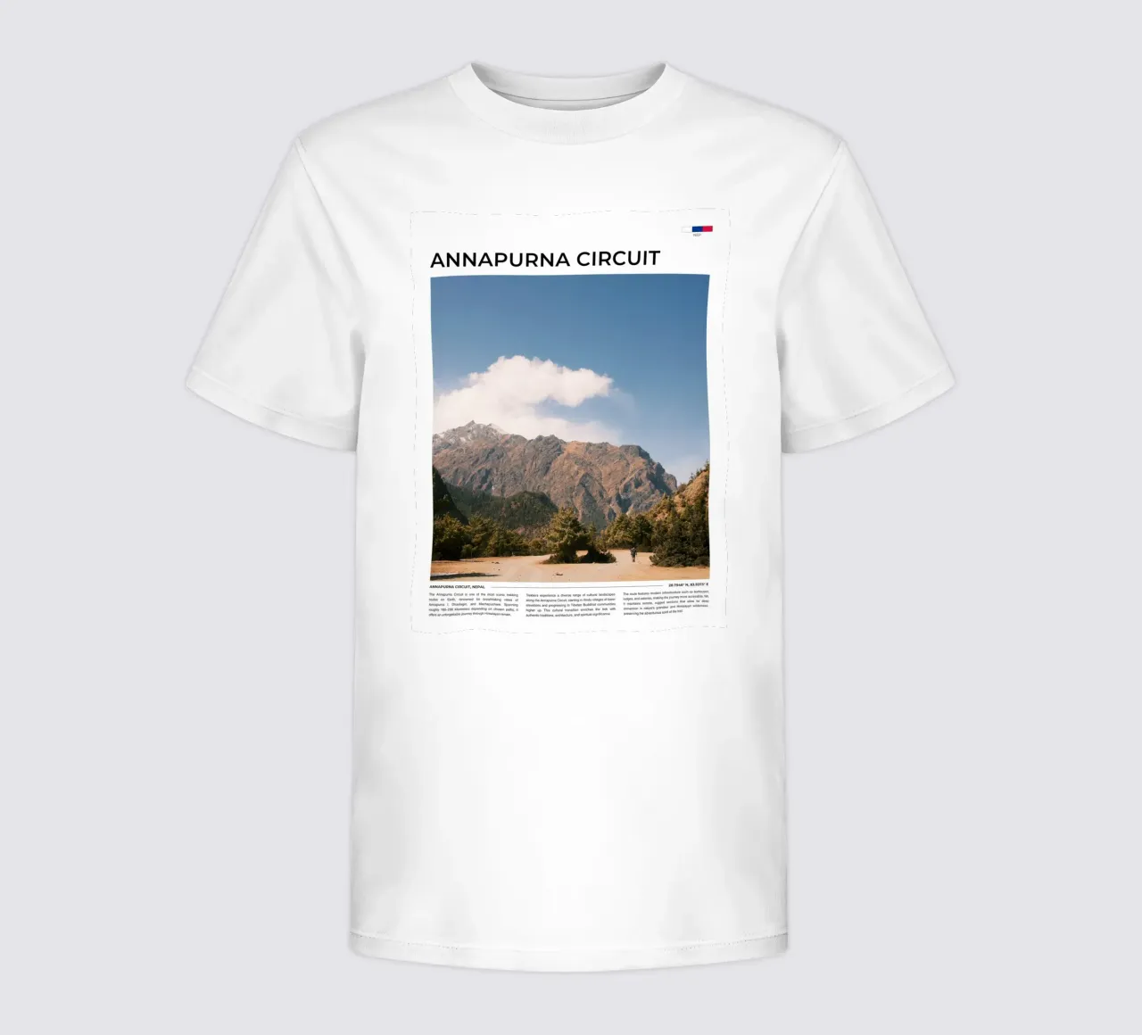 Annapurna Circuit II: Typography t-shirt bambini da FujiType