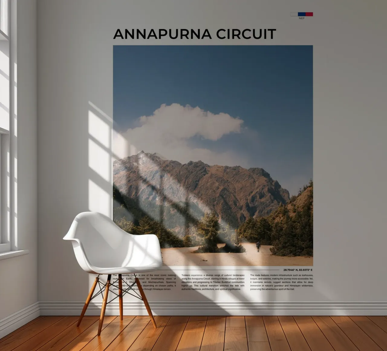 Annapurna Circuit II: Typography papel para pared de FujiType
