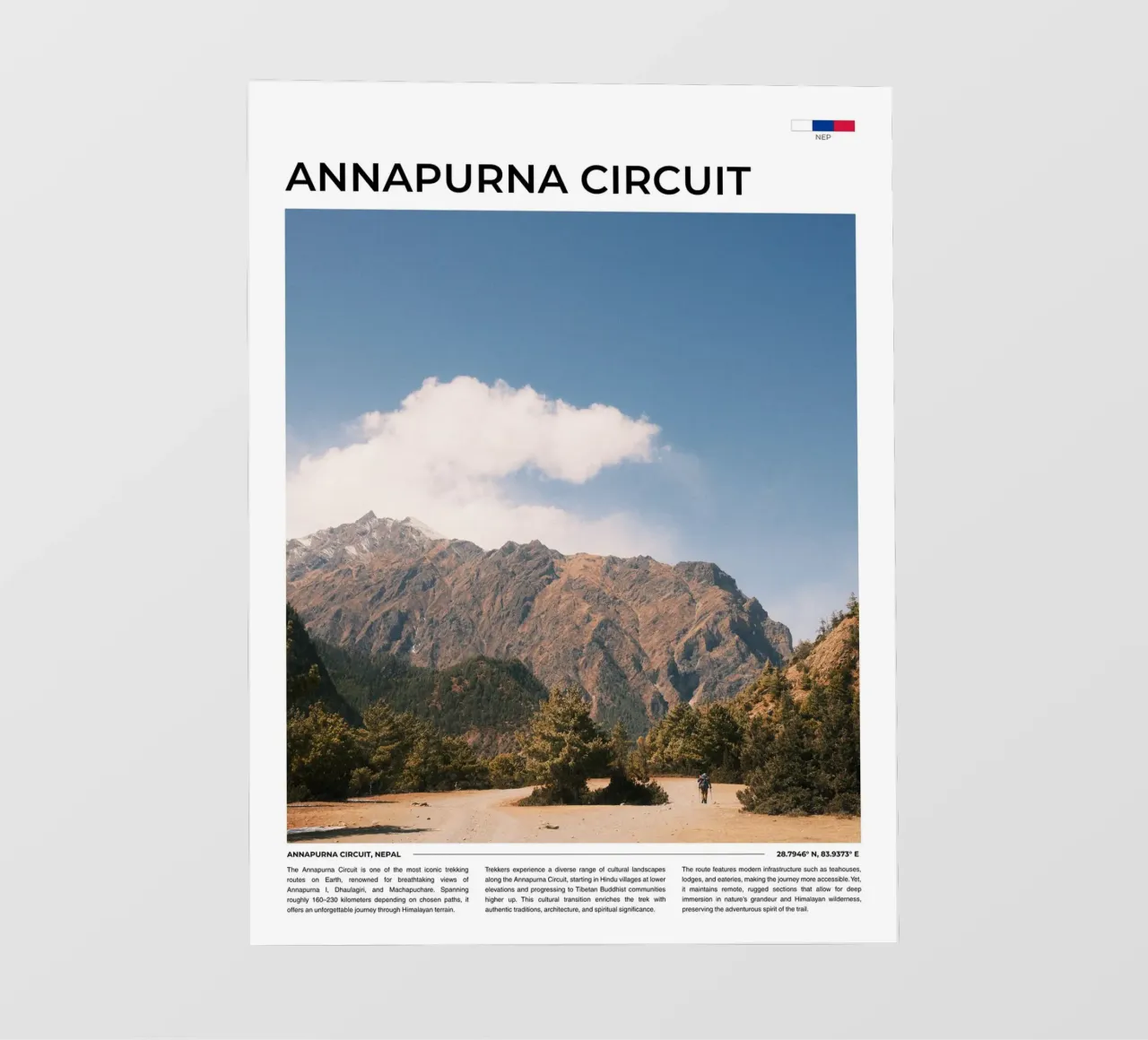 Annapurna Circuit II: Typography papel para pared de FujiType