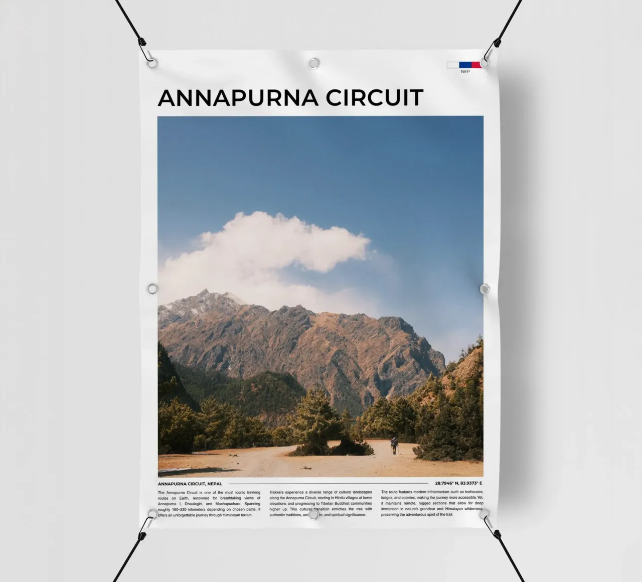 Annapurna Circuit II: Typography lonas publicitarias de FujiType