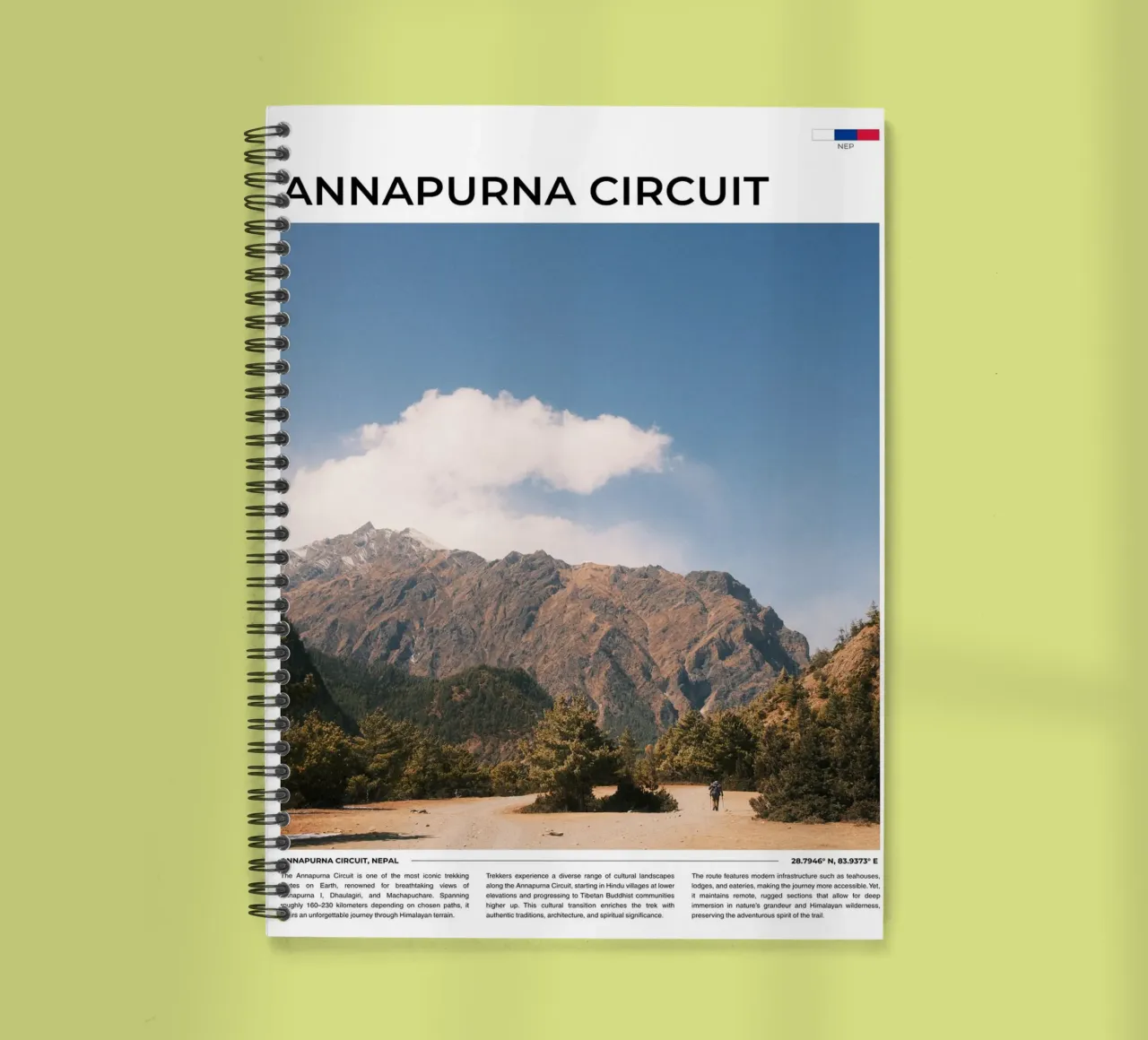Annapurna Circuit II: Typography diario ad anelli da FujiType