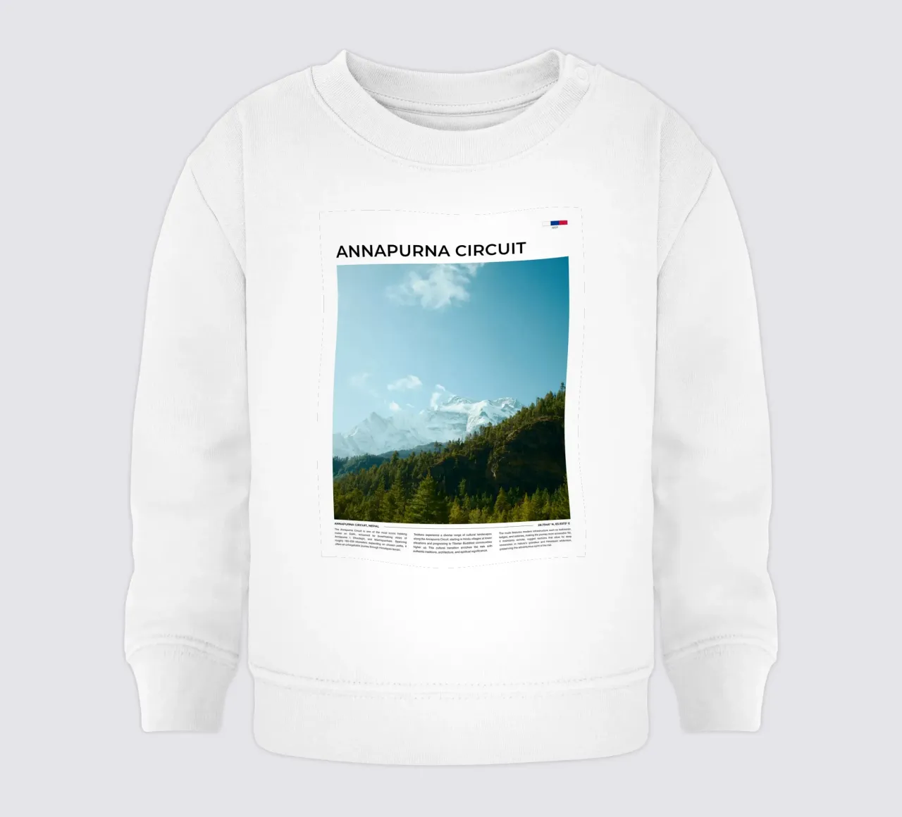 Annapurna III: Typography felpa neonato da FujiType