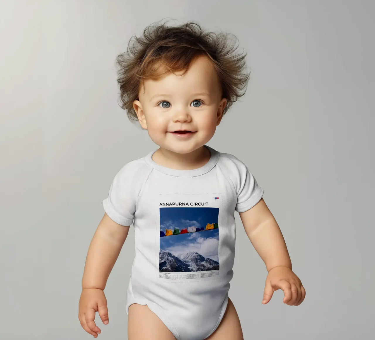 Annapurna IV: Typography body neonato maniche corte da FujiType