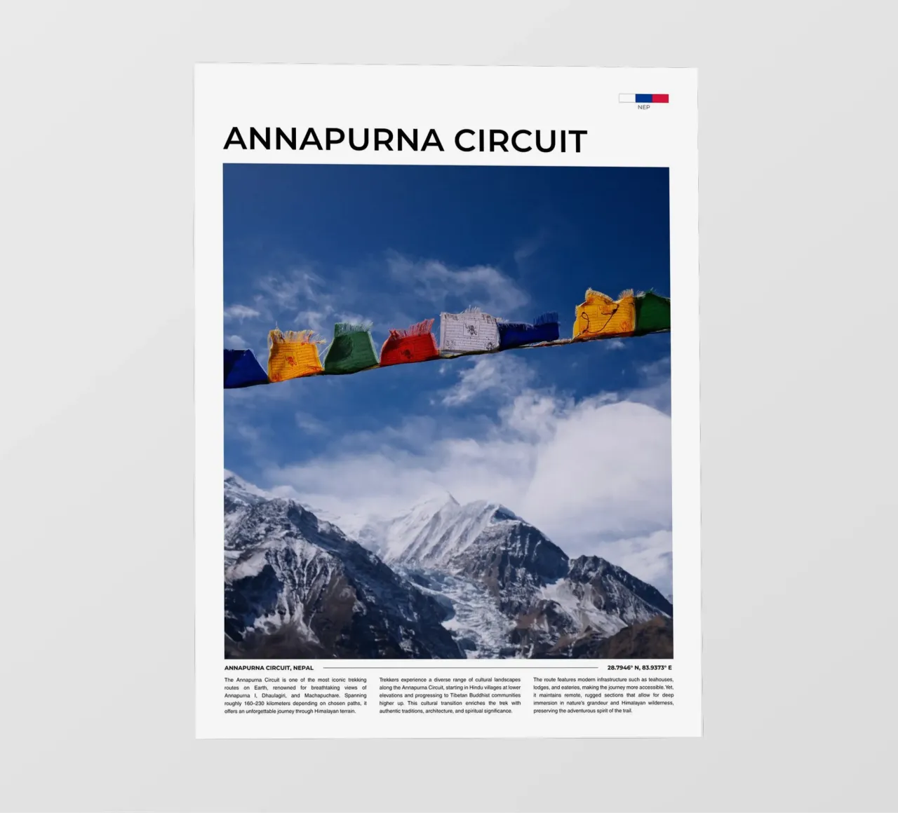 Annapurna IV: Typography photo wallpaper by FujiType