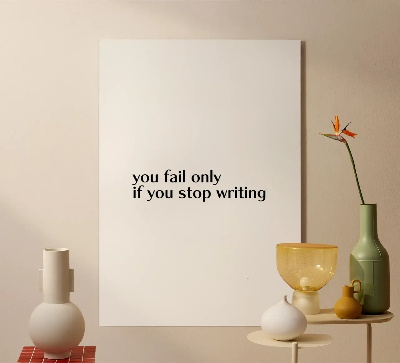 never stop writing plexiglass da tausendunddrei