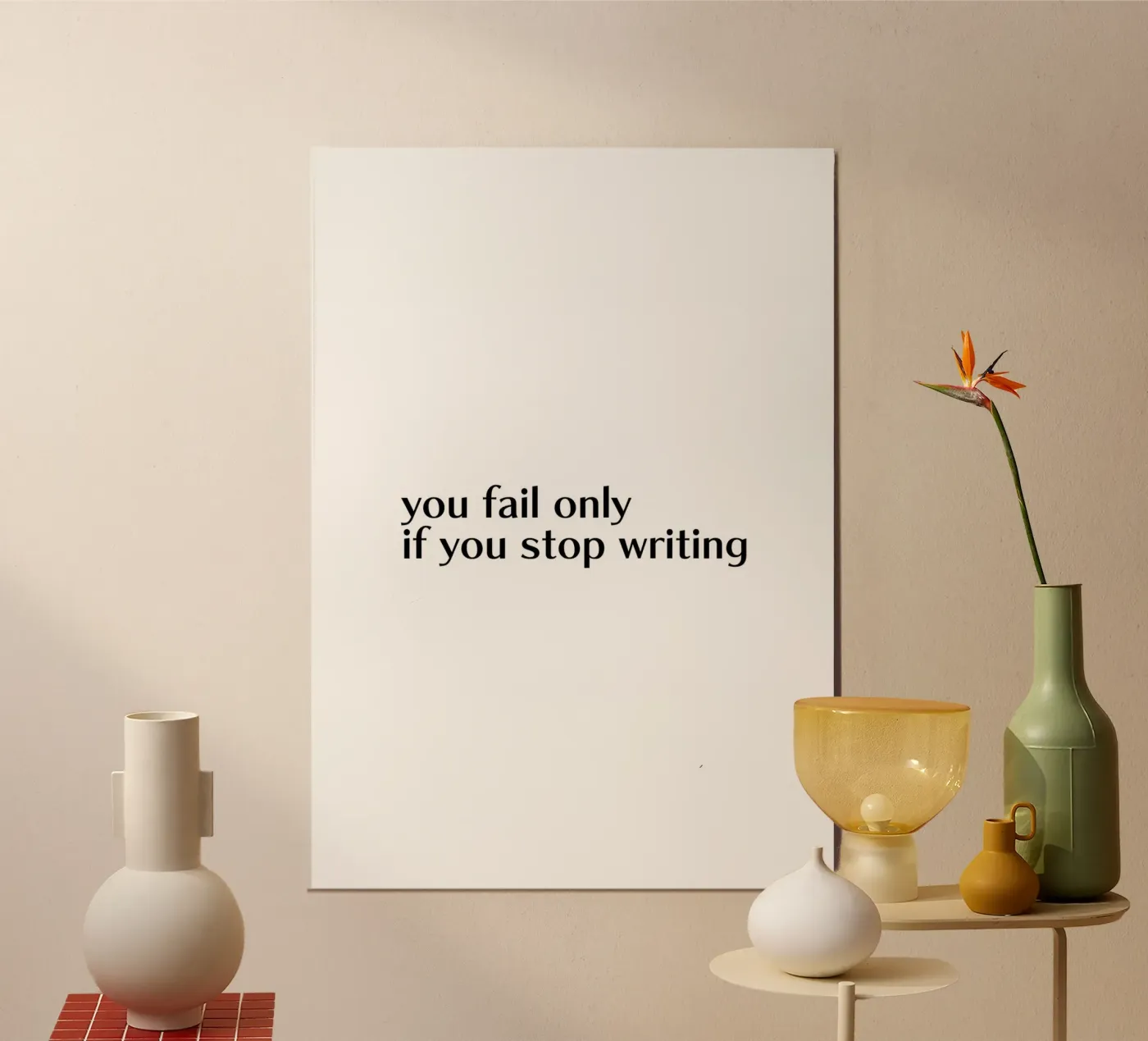 never stop writing poster da tausendunddrei