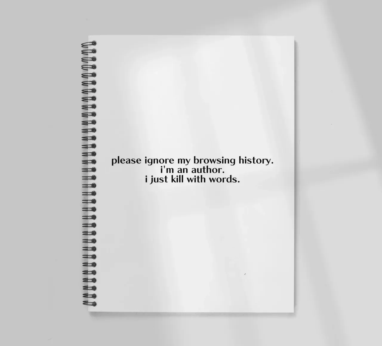 author browsing history notitieboek met spiraal van tausendunddrei