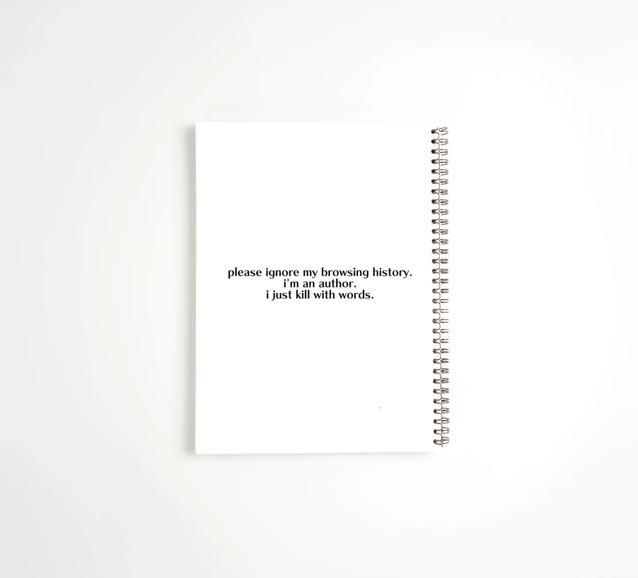 author browsing history notitieboek met spiraal van tausendunddrei