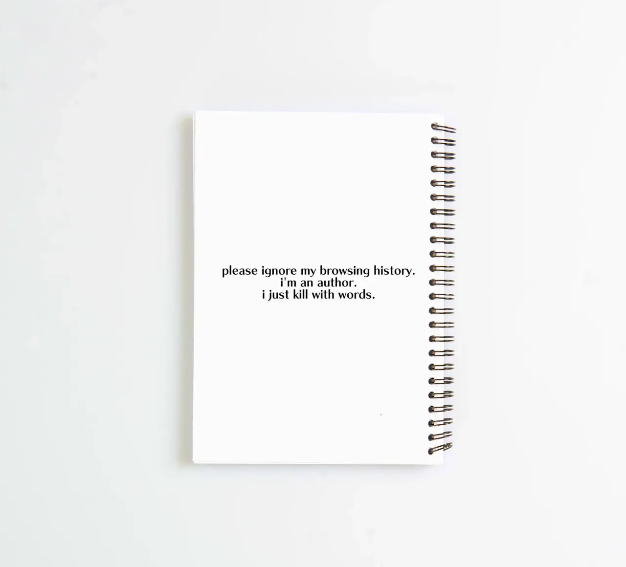 author browsing history notitieboek met spiraal van tausendunddrei
