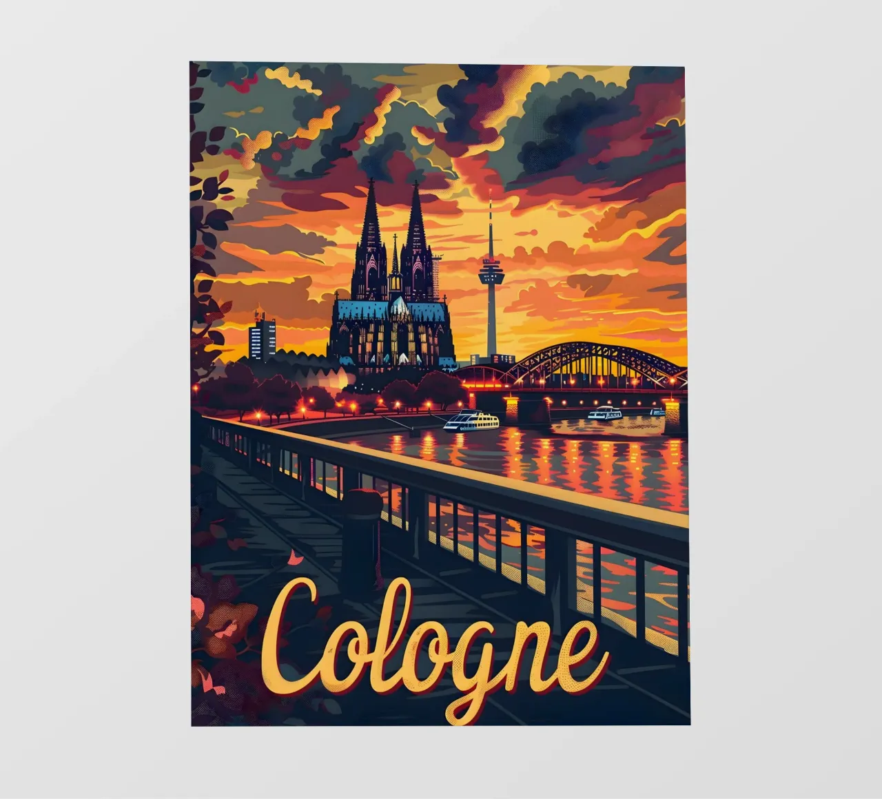 Köln telo in pvc da Vintage Travel Art