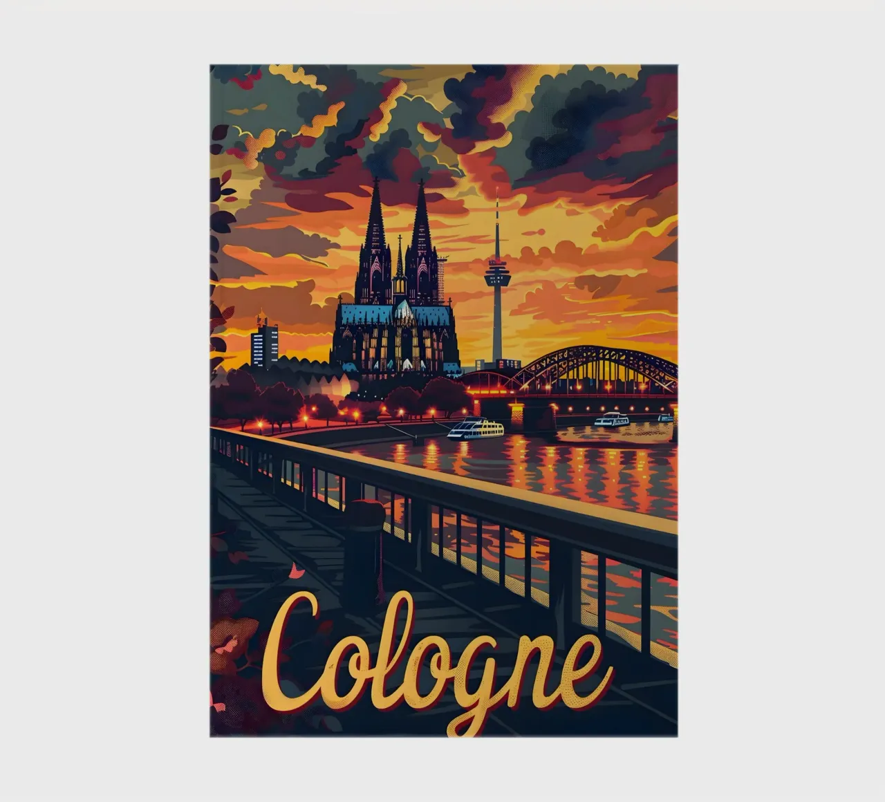Köln notebook by Vintage Travel Art