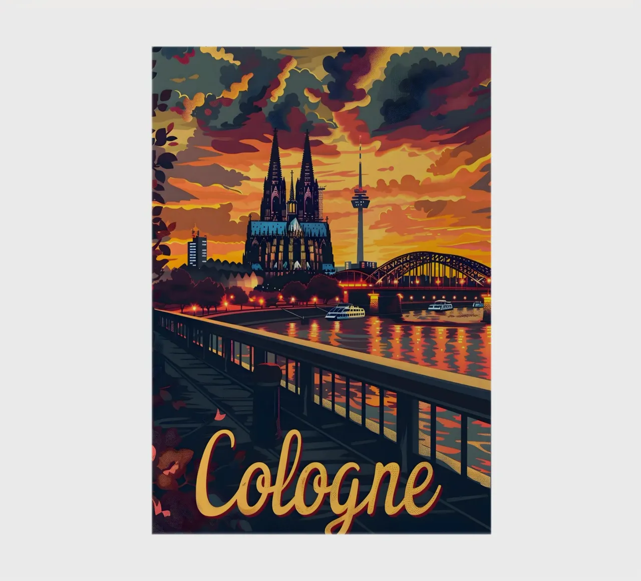 Köln notebook by Vintage Travel Art