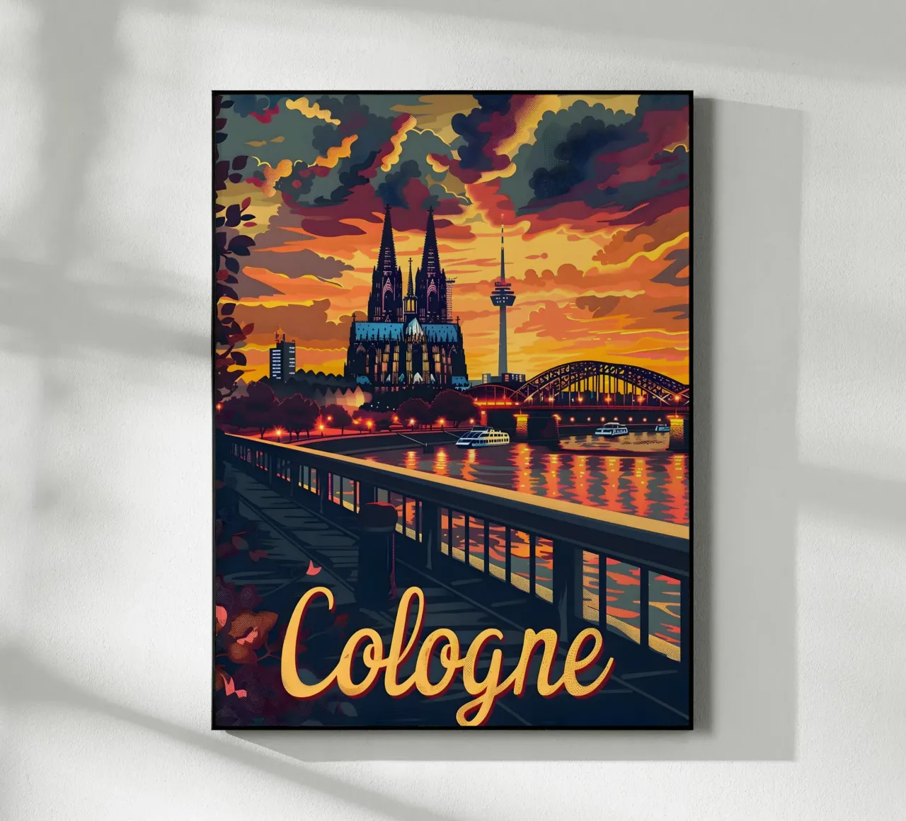 Köln plexiglass da Vintage Travel Art