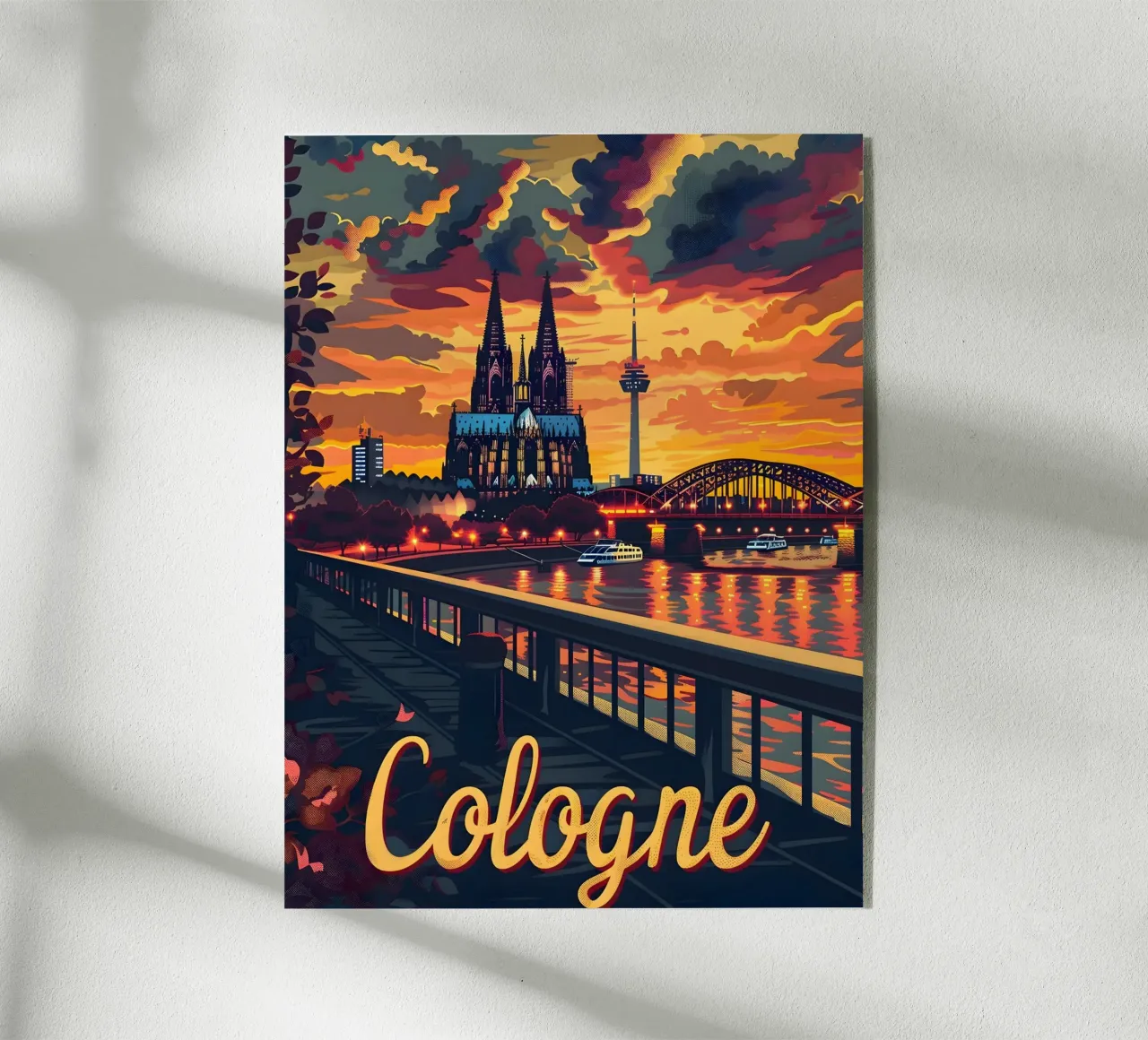 Köln plexiglass da Vintage Travel Art