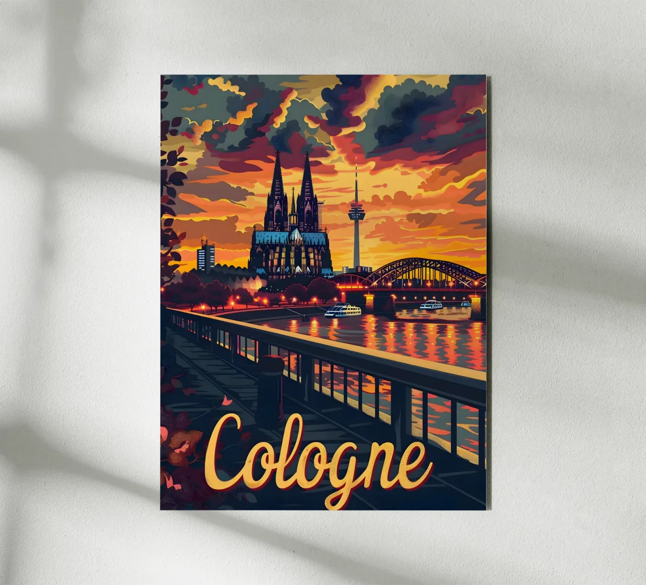 Köln alluminio dibond da Vintage Travel Art